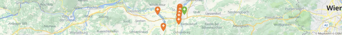 Kartenansicht für Apotheken-Notdienste in der Nähe von Prinzersdorf (Sankt Pölten (Land), Niederösterreich)